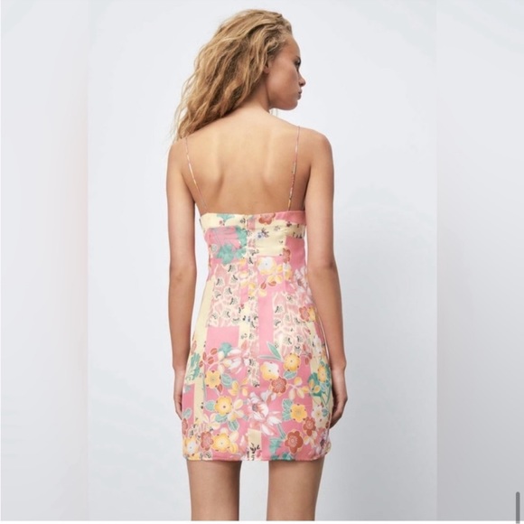 NWOT ZARA SATIN EFFECT DRESS - Picture 4 of 4